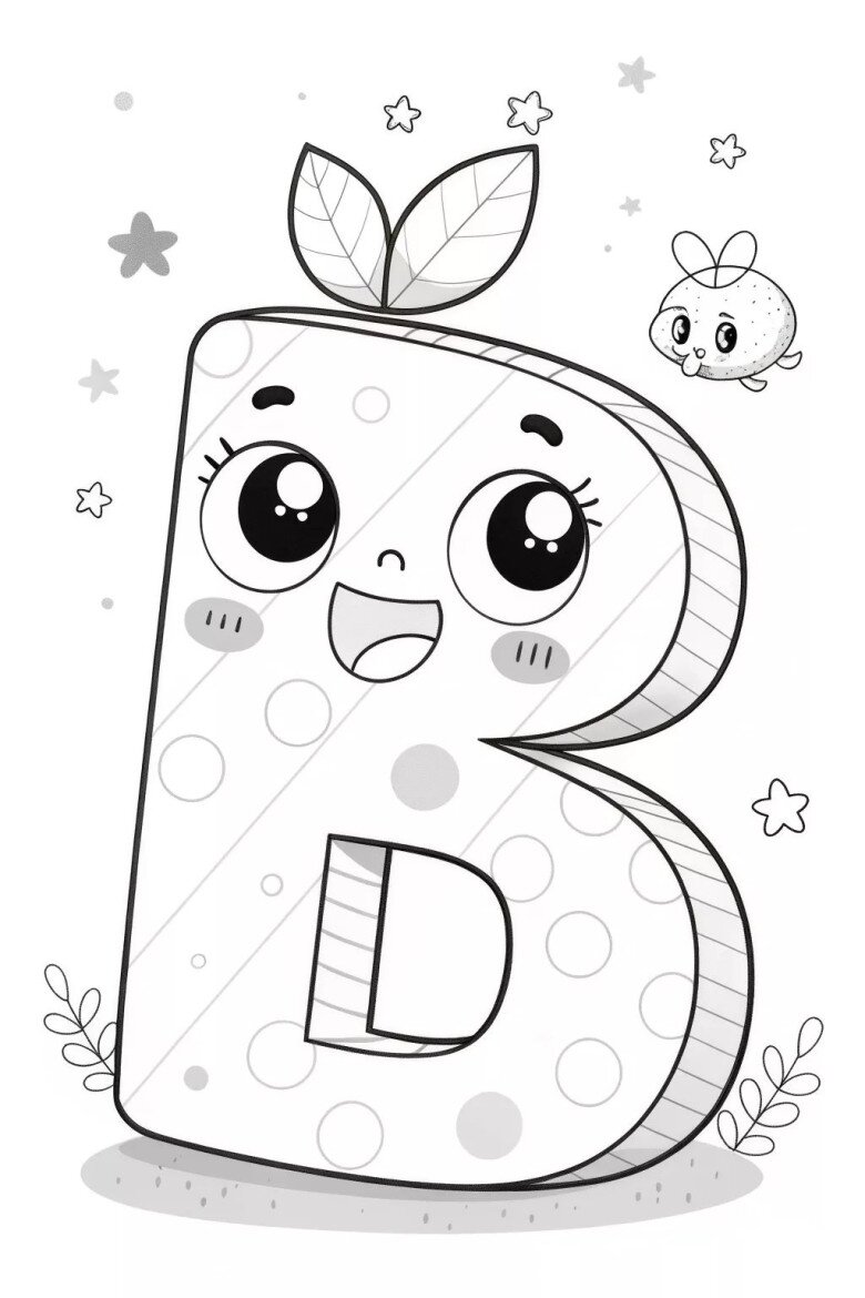 Tranh tô màu 20 chữ cái, cách trẻ mầm non làm quen với mặt chữ bằng màu sắc, trải nghiệm niềm vui học tập - 2