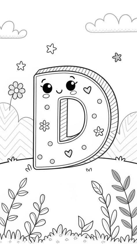 Tranh tô màu 20 chữ cái, cách trẻ mầm non làm quen với mặt chữ bằng màu sắc, trải nghiệm niềm vui học tập - 4