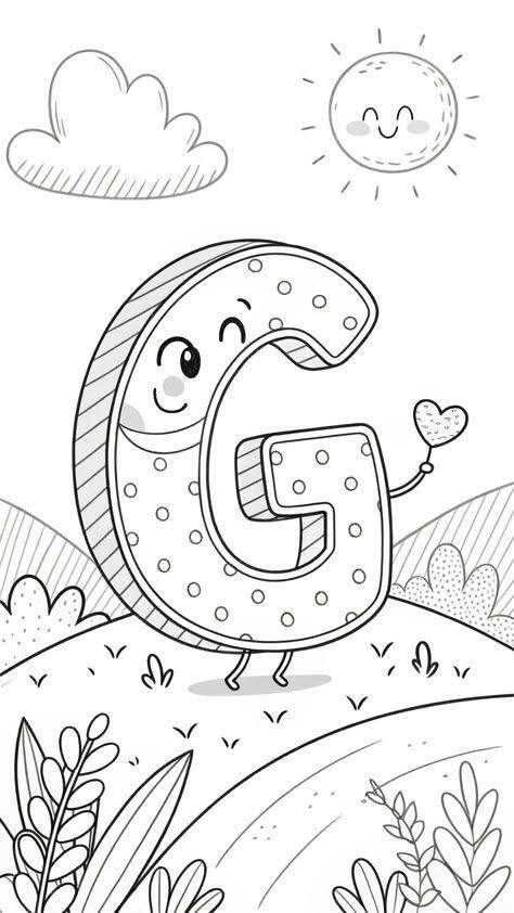 Tranh tô màu 20 chữ cái, cách trẻ mầm non làm quen với mặt chữ bằng màu sắc, trải nghiệm niềm vui học tập - 7