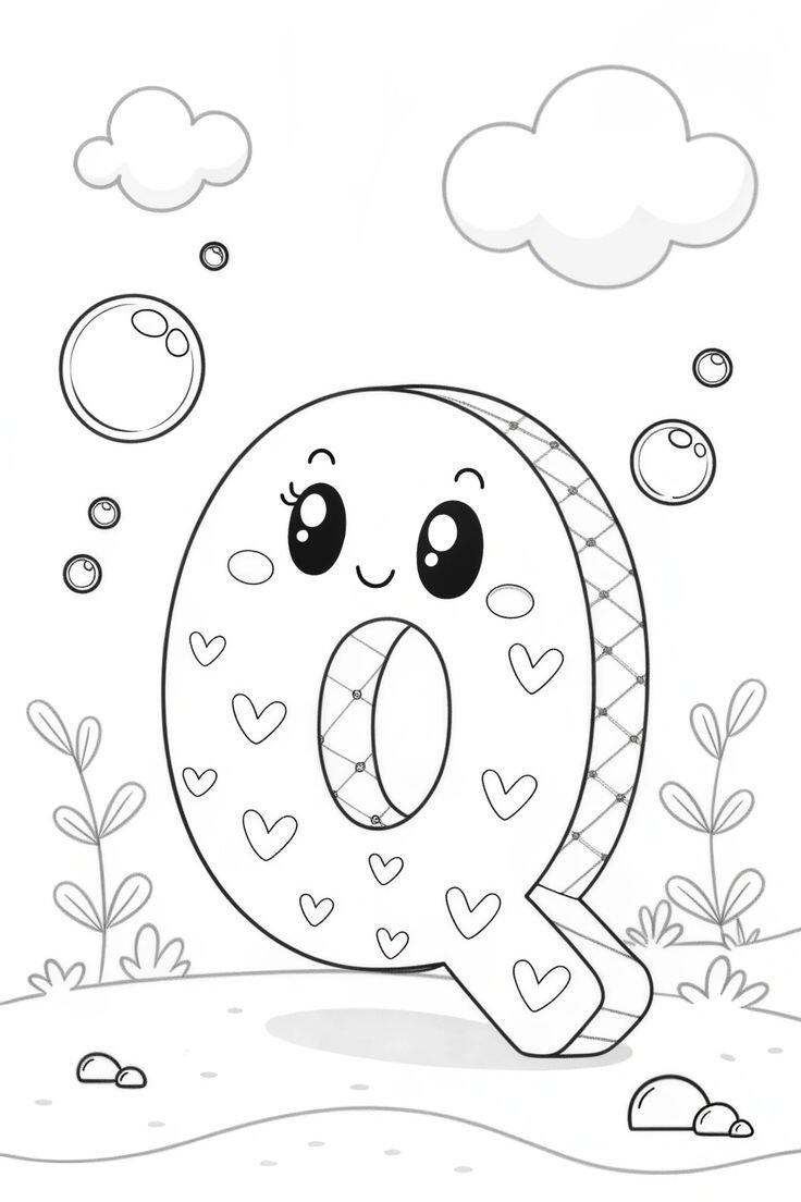 Tranh tô màu 20 chữ cái, cách trẻ mầm non làm quen với mặt chữ bằng màu sắc, trải nghiệm niềm vui học tập - 17