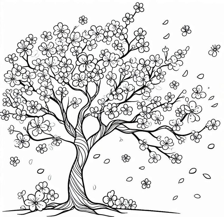 Tranh tô màu hoa đào, hoa mai giúp bé mầm non cảm nhận mùa xuân và hiểu về Tết Việt - 11