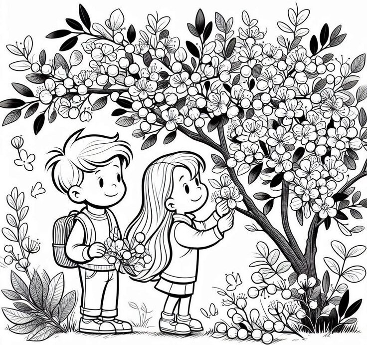 Tranh tô màu hoa đào, hoa mai giúp bé mầm non cảm nhận mùa xuân và hiểu về Tết Việt - 6