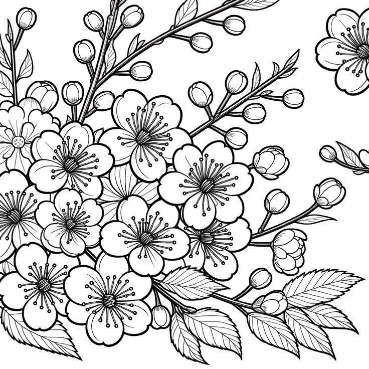 Tranh tô màu hoa đào, hoa mai giúp bé mầm non cảm nhận mùa xuân và hiểu về Tết Việt - 7