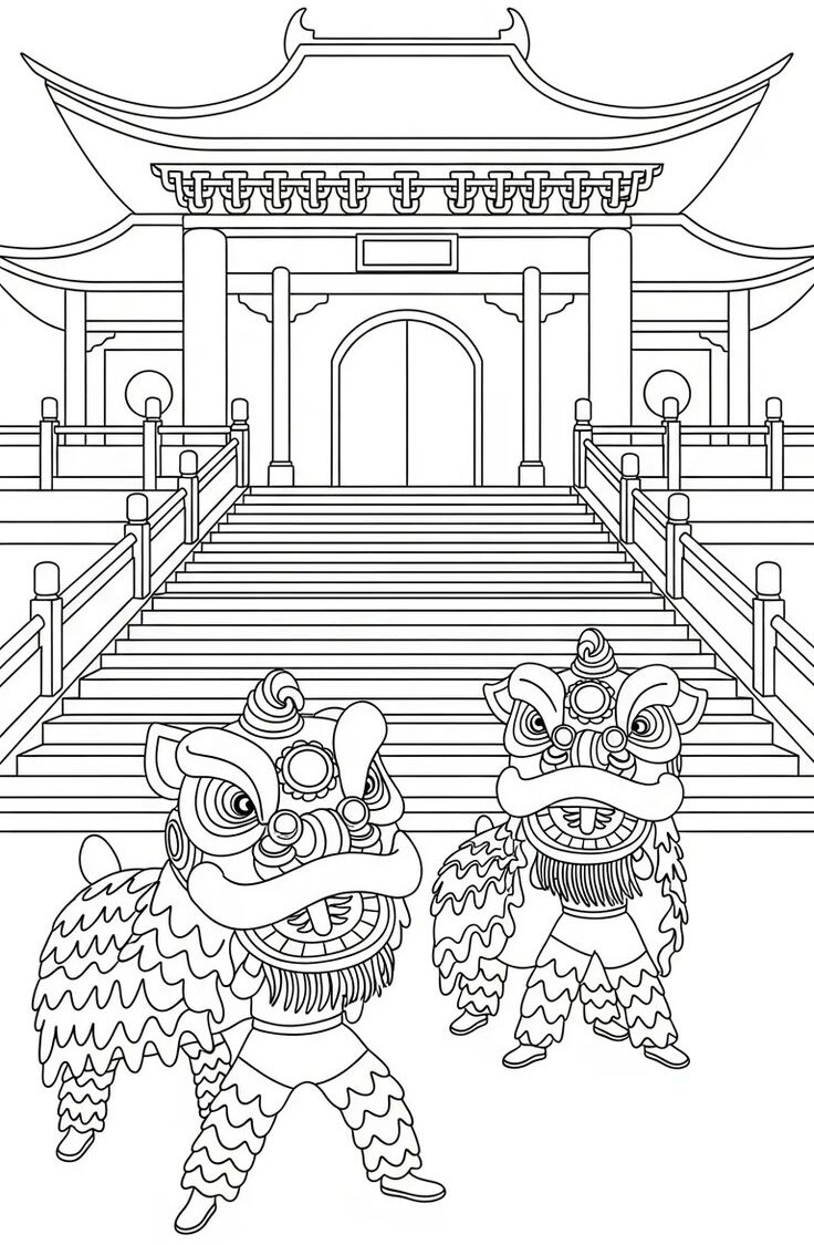 Tranh tô màu múa lân ngày Tết, cầu nối đưa trẻ chạm vào không khí xuân và ký ức Tết rộn ràng - 12