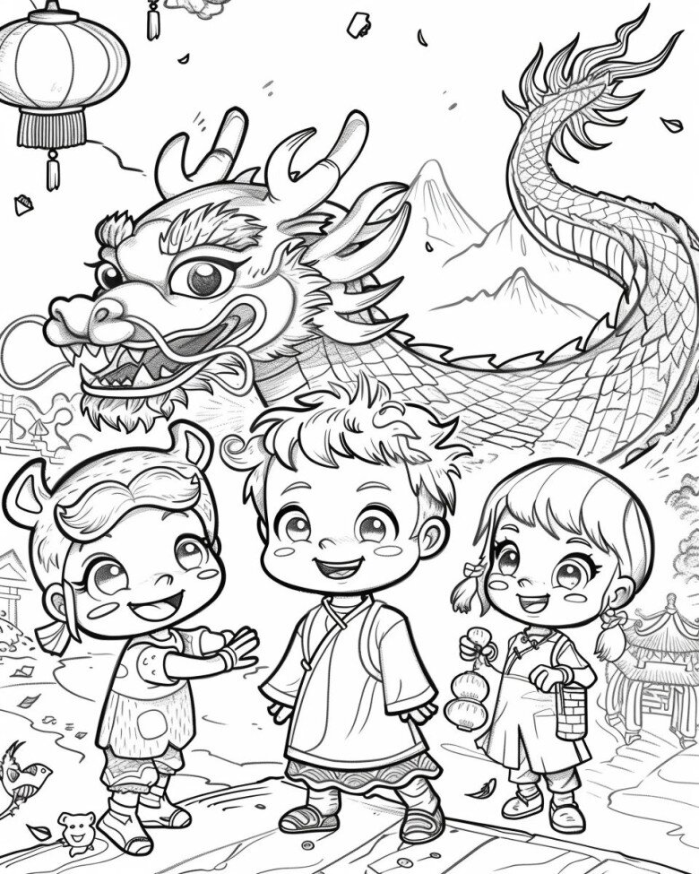 Tranh tô màu múa lân ngày Tết, cầu nối đưa trẻ chạm vào không khí xuân và ký ức Tết rộn ràng - 13