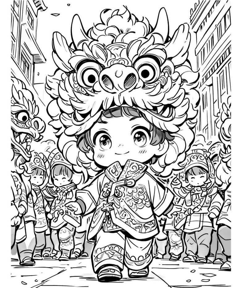 Tranh tô màu múa lân ngày Tết, cầu nối đưa trẻ chạm vào không khí xuân và ký ức Tết rộn ràng - 14