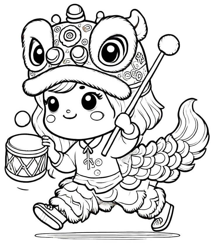 Tranh tô màu múa lân ngày Tết, cầu nối đưa trẻ chạm vào không khí xuân và ký ức Tết rộn ràng - 16