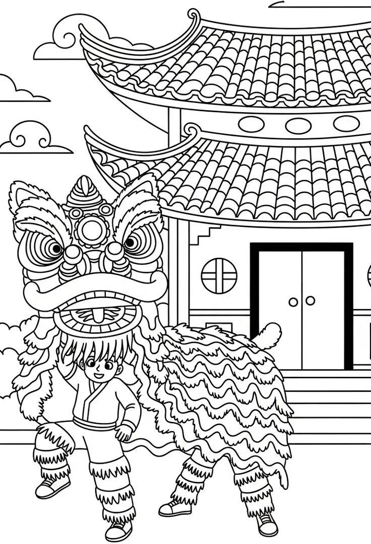 Tranh tô màu múa lân ngày Tết, cầu nối đưa trẻ chạm vào không khí xuân và ký ức Tết rộn ràng - 9