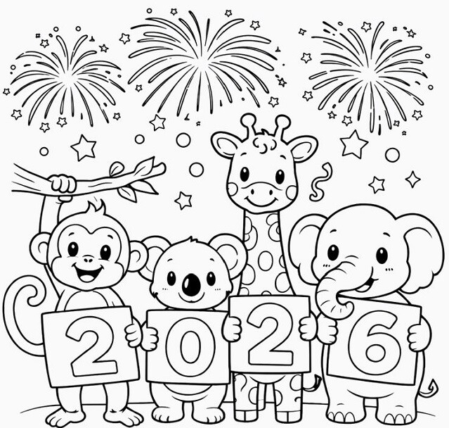 20 bức tranh tô màu năm mới 2026, hành trình gieo ký ức Tết đầu đời cho trẻ mầm non - 1