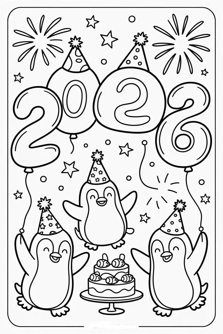 20 bức tranh tô màu năm mới 2026, hành trình gieo ký ức Tết đầu đời cho trẻ mầm non - 15