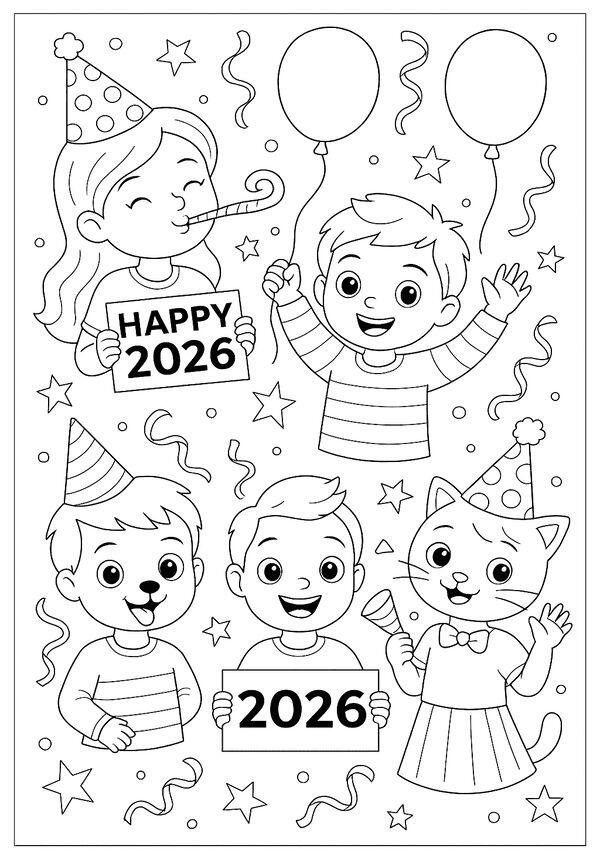 20 bức tranh tô màu năm mới 2026, hành trình gieo ký ức Tết đầu đời cho trẻ mầm non - 19