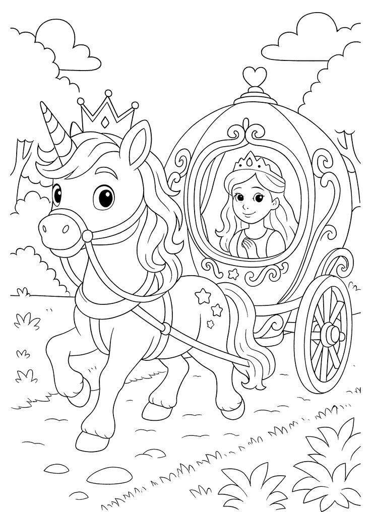 20 bức tranh tô màu những nàng công chúa truyện cổ tích, giúp bé chơi vui cả ngày không chán - 17