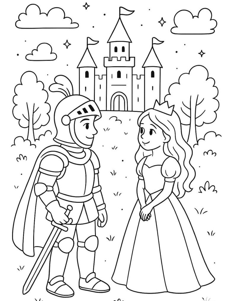 20 bức tranh tô màu những nàng công chúa truyện cổ tích, giúp bé chơi vui cả ngày không chán - 2