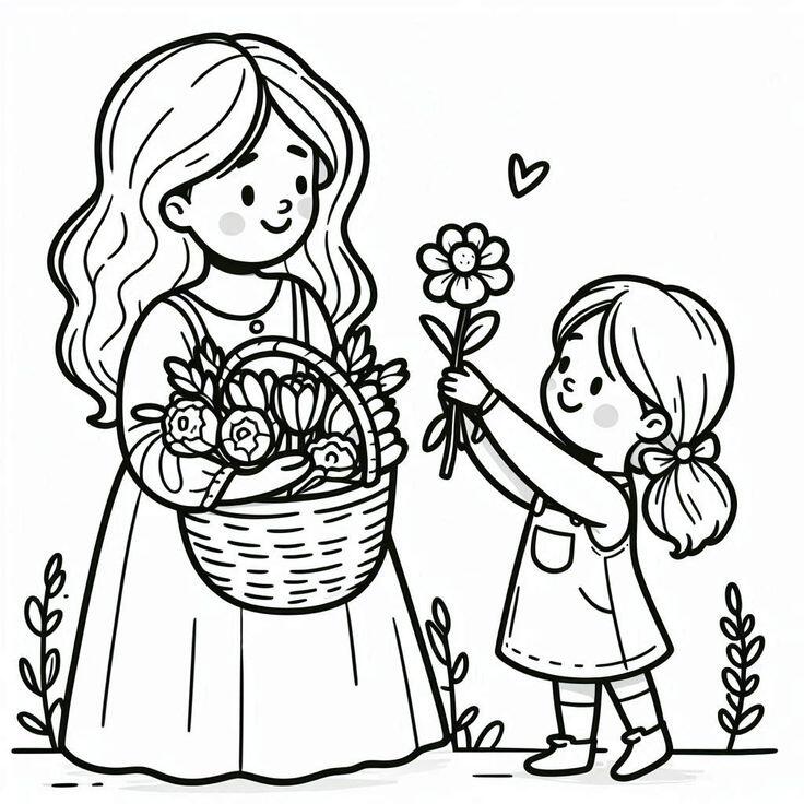 Tranh tô màu tặng mẹ, cô giáo ngày 8/3, món quà nhỏ chứa đựng tình yêu lớn của trẻ - 1