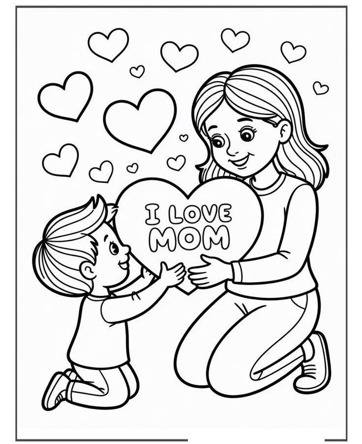 Tranh tô màu tặng mẹ, cô giáo ngày 8/3, món quà nhỏ chứa đựng tình yêu lớn của trẻ - 8