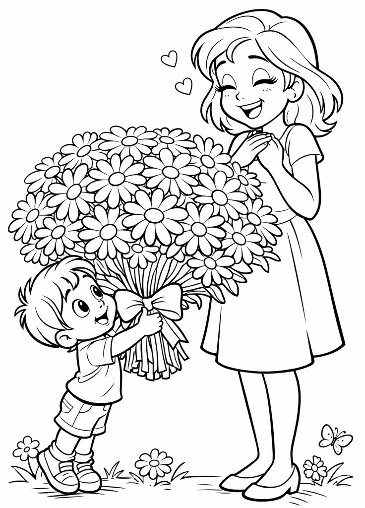 Tranh tô màu tặng mẹ, cô giáo ngày 8/3, món quà nhỏ chứa đựng tình yêu lớn của trẻ - 9