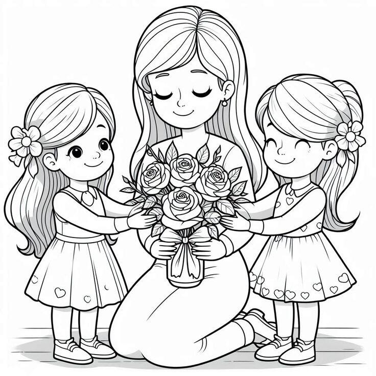 Tranh tô màu tặng mẹ, cô giáo ngày 8/3, món quà nhỏ chứa đựng tình yêu lớn của trẻ - 10