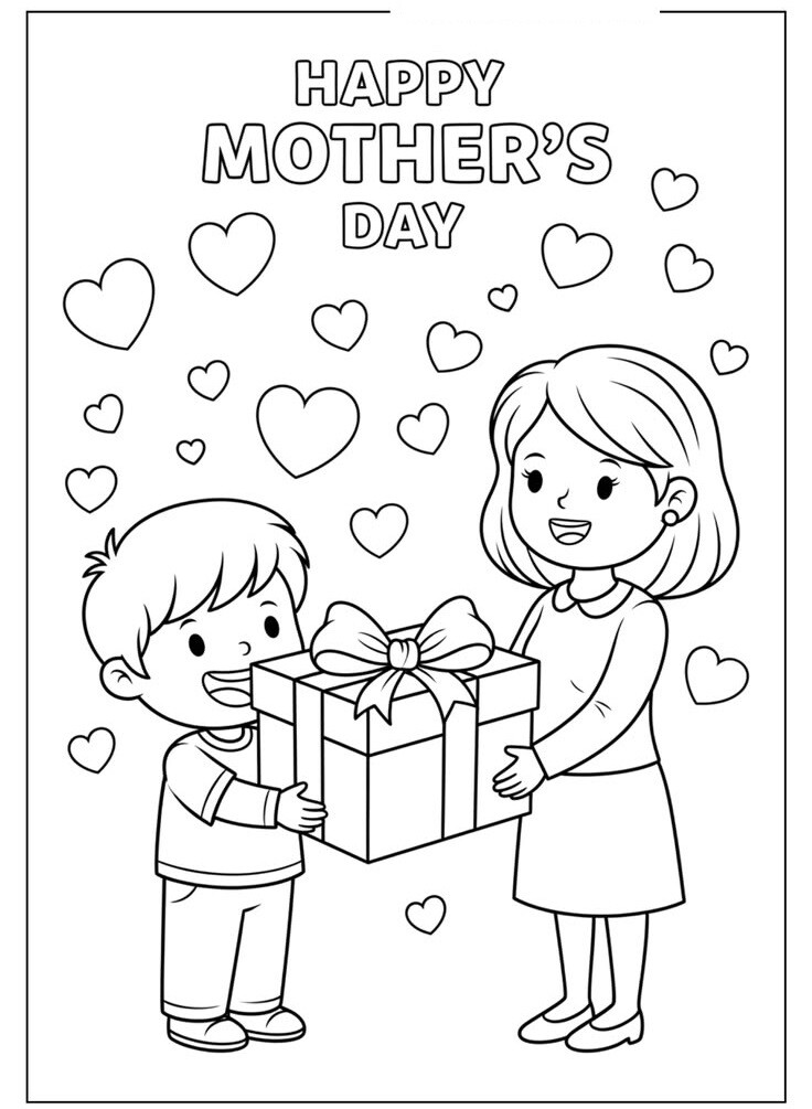 Tranh tô màu tặng mẹ, cô giáo ngày 8/3, món quà nhỏ chứa đựng tình yêu lớn của trẻ - 13