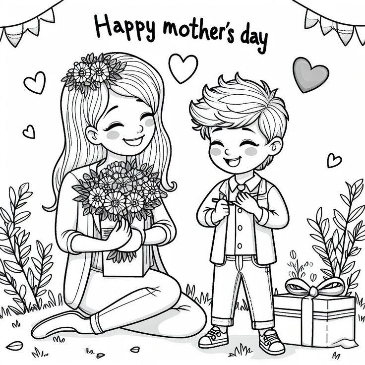 Tranh tô màu tặng mẹ, cô giáo ngày 8/3, món quà nhỏ chứa đựng tình yêu lớn của trẻ - 16