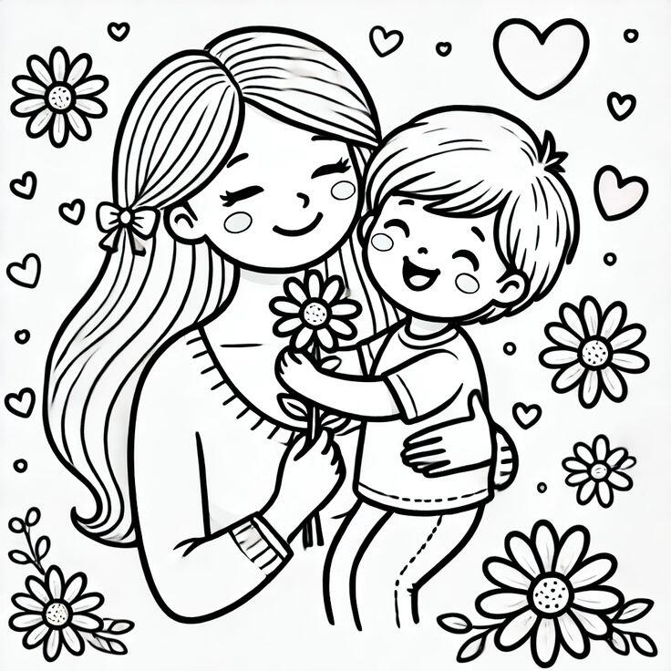 Tranh tô màu tặng mẹ, cô giáo ngày 8/3, món quà nhỏ chứa đựng tình yêu lớn của trẻ - 2