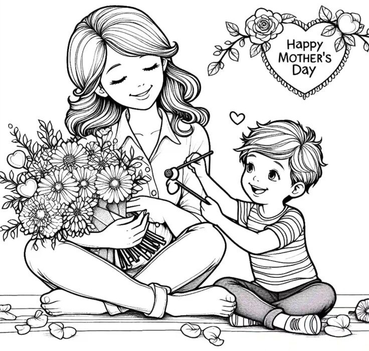 Tranh tô màu tặng mẹ, cô giáo ngày 8/3, món quà nhỏ chứa đựng tình yêu lớn của trẻ - 18