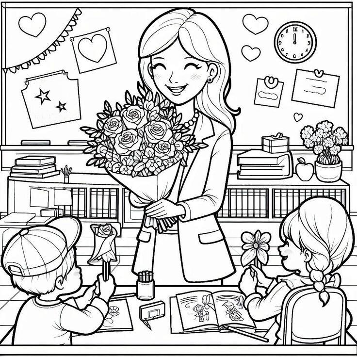 Tranh tô màu tặng mẹ, cô giáo ngày 8/3, món quà nhỏ chứa đựng tình yêu lớn của trẻ - 19