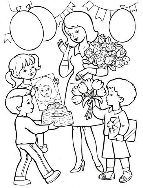 Tranh tô màu tặng mẹ, cô giáo ngày 8/3, món quà nhỏ chứa đựng tình yêu lớn của trẻ - 20