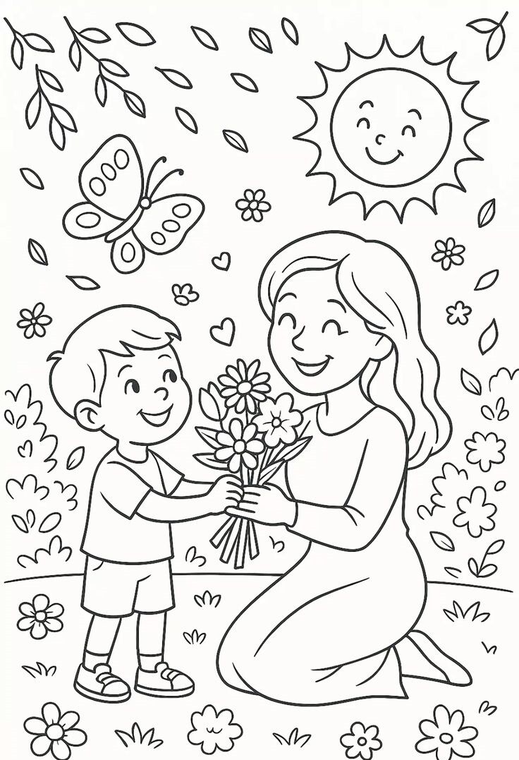 Tranh tô màu tặng mẹ, cô giáo ngày 8/3, món quà nhỏ chứa đựng tình yêu lớn của trẻ - 4