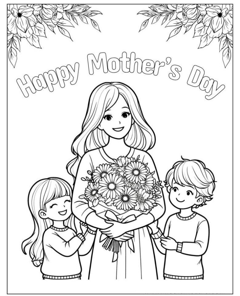 Tranh tô màu tặng mẹ, cô giáo ngày 8/3, món quà nhỏ chứa đựng tình yêu lớn của trẻ - 6