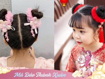 Những kiểu tóc tết xinh xắn nhưng đơn giản, dễ làm tại nhà, cho bé gái tự tin chơi Tết