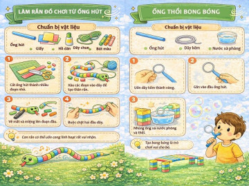 8 ý tưởng làm đồ chơi từ ống hút giúp bé chơi vui và sáng tạo hơn mỗi ngày