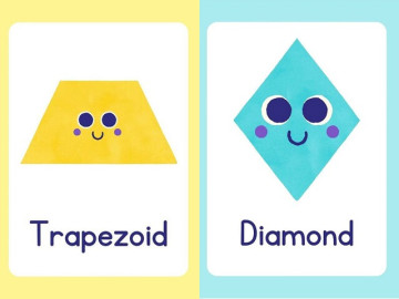 Tranh flash card hình học: Cách đơn giản giúp trẻ mầm non phát triển tư duy và não bộ