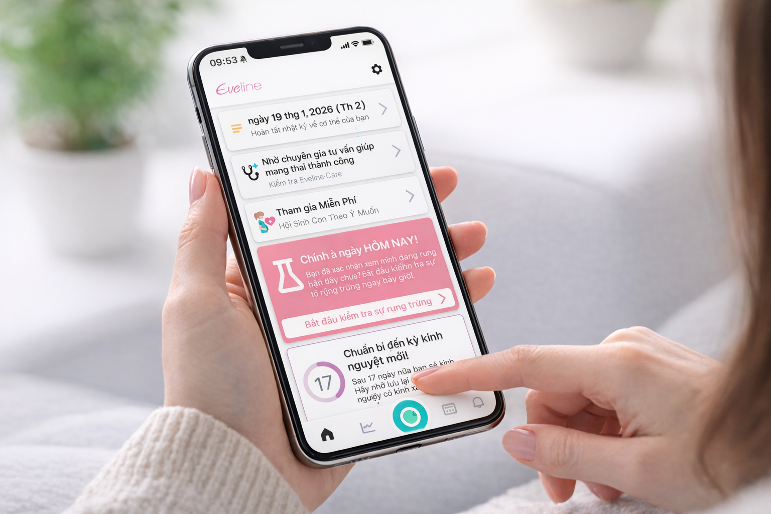 Ứng dụng Eveline Care giúp chị em phụ nữ dễ dàng quản lý và theo dõi chu kỳ kinh nguyệt