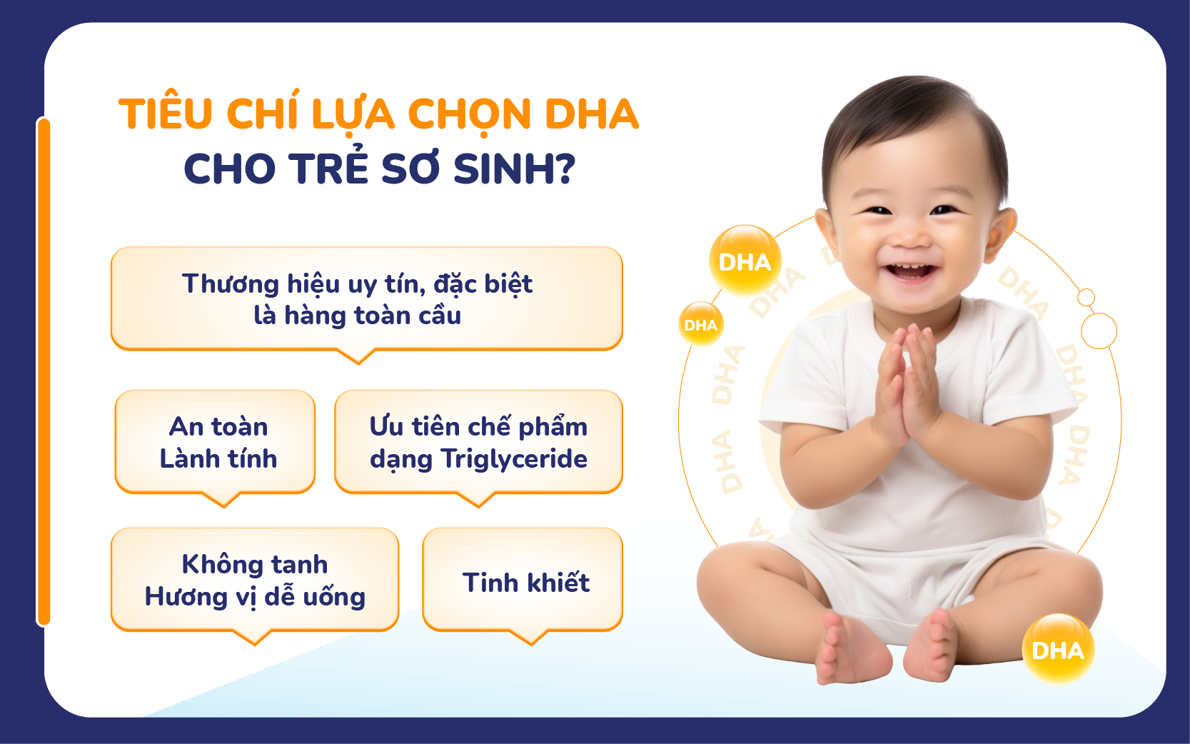 Tiêu chi lựa chọn DHA cho trẻ sơ sinh