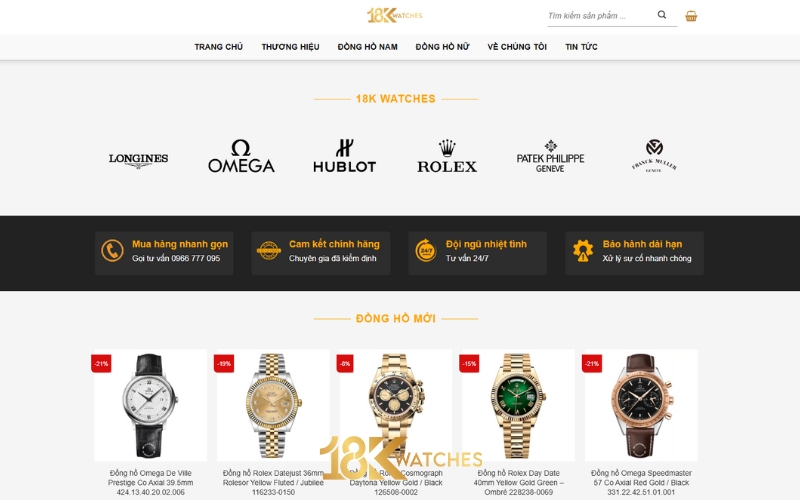 Danh mục sản phẩm là trụ cột quan trọng trong chiến lược phát triển của 18K Watches VN