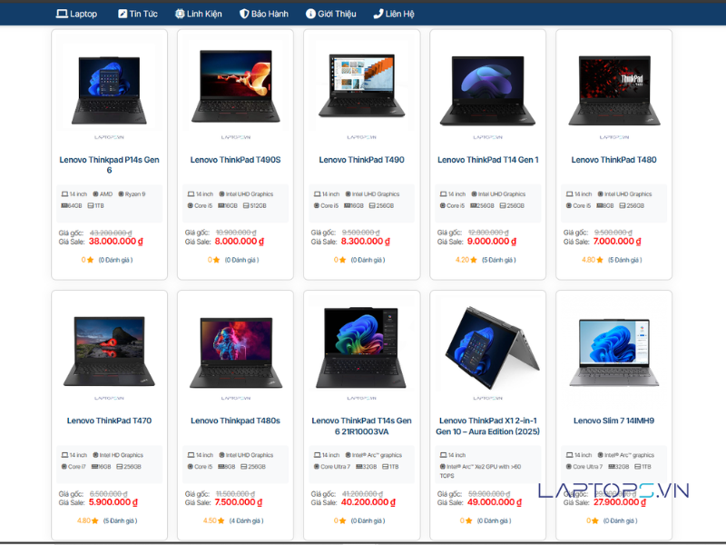 Laptops.vn: Hệ thống phân phối Lenovo ThinkPad uy tín, đa dạng mẫu mã tại TP.HCM - 4