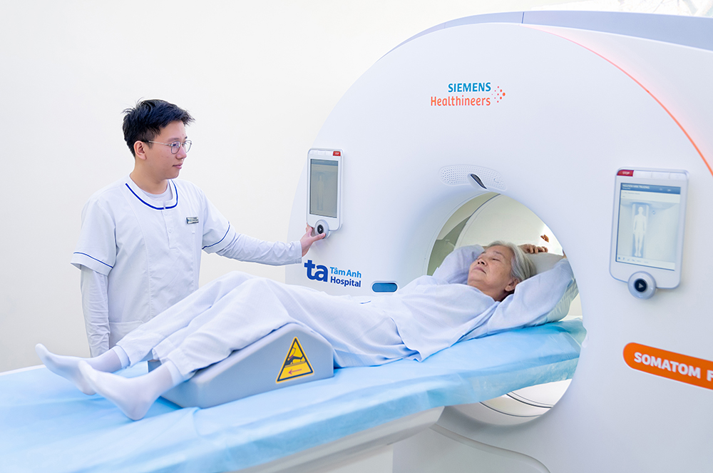 Hệ thống máy chụp CT Somatom Force VB30 (Đức) hơn 100.000 lát cắt, ứng dụng trí tuệ nhân tạo, phát hiện tổn thương siêu nhỏ. Ảnh: BVĐK Tâm Anh