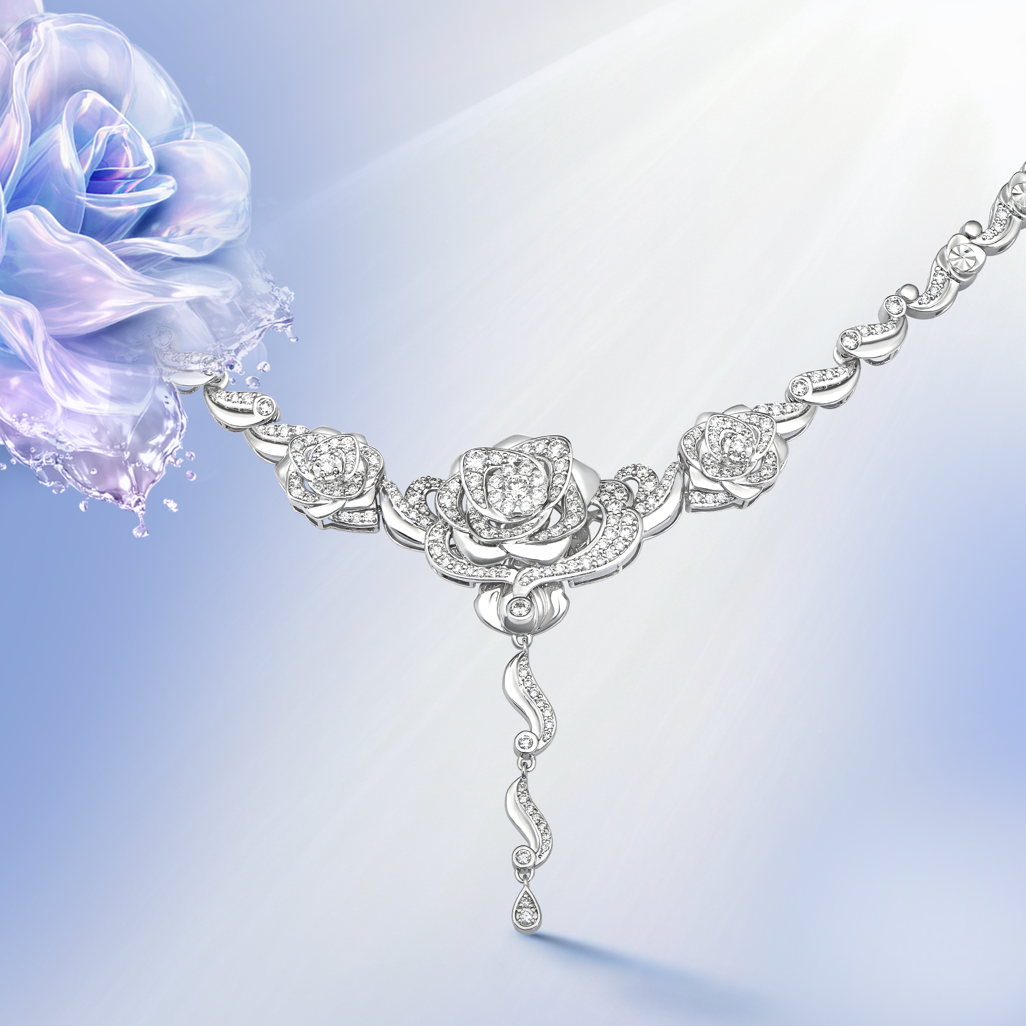 Thiết kế Audax Rosa – đóa hồng kiên cường biểu tượng cho nét đẹp mềm mại nhưng bản lĩnh, như người phụ nữ vẫn vững vàng vượt qua những con sóng thử thách. Ảnh: PNJ