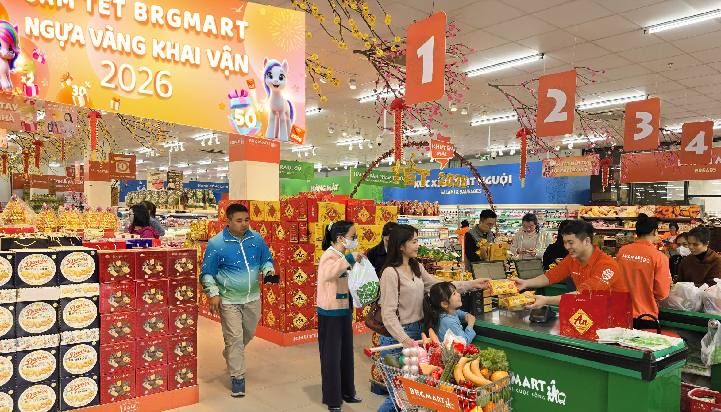 Sắm tết tại siêu thị BRGMart, Ngựa vàng khai vận 2026 - 2