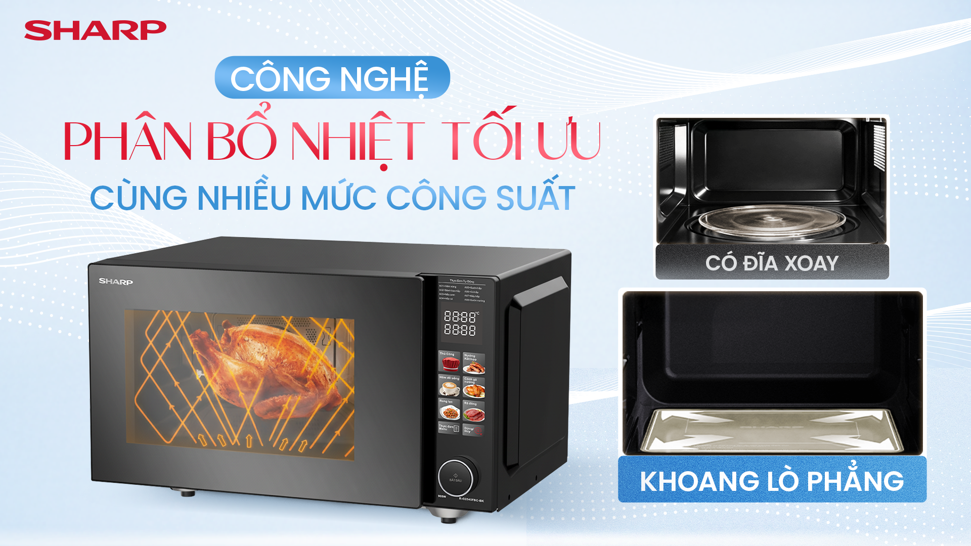 Công nghệ phân bổ nhiệt đồng đều cùng nhiều mức công suất