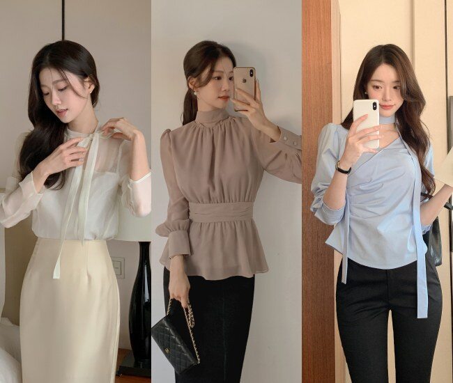 Áo blouse mang lại cảm giác mềm mại, nữ tính hơn so với sơ mi trơn. Thiết kế nhẹ nhàng giúp diện mạo tươi mới, trẻ trung mà vẫn đảm bảo sự lịch sự khi đi làm.