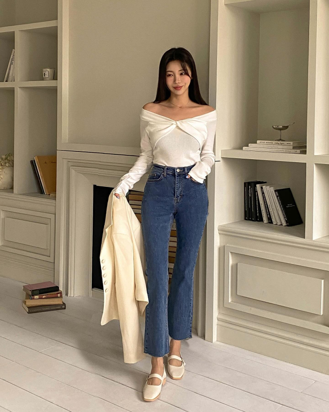 Qua 40 tuổi, phụ nữ chọn quần jeans đúng cách với 4 kiểu này: Vừa đẹp dáng lại không lo lỗi mốt - 5