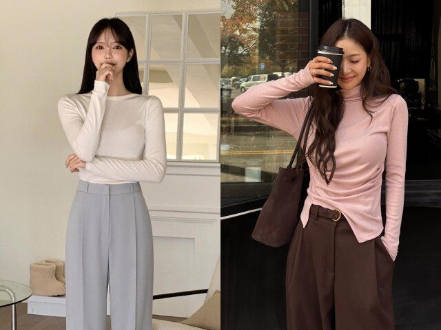 Set đồ ưu tiên sự thoải mái nhưng vẫn có gu. Áo gọn dáng kết hợp quần ống rộng tạo tổng thể cân đối, hiện đại, dễ di chuyển suốt ngày.