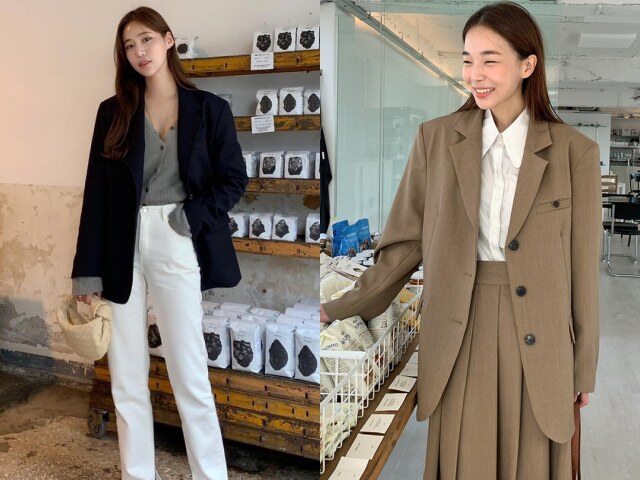 Blazer mang lại vẻ chỉn chu, hiện đại. Phối cùng jeans hoặc quần âu đều hợp, giúp tổng thể sang trọng mà không quá nghiêm túc.