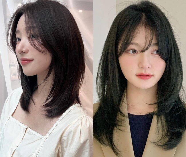 Độ dài chạm vai giúp gương mặt gọn gàng hơn. Các lớp tóc tỉa nhẹ tạo độ phồng tự nhiên, phù hợp mặt tròn, vuông, dễ tạo kiểu và trẻ trung.