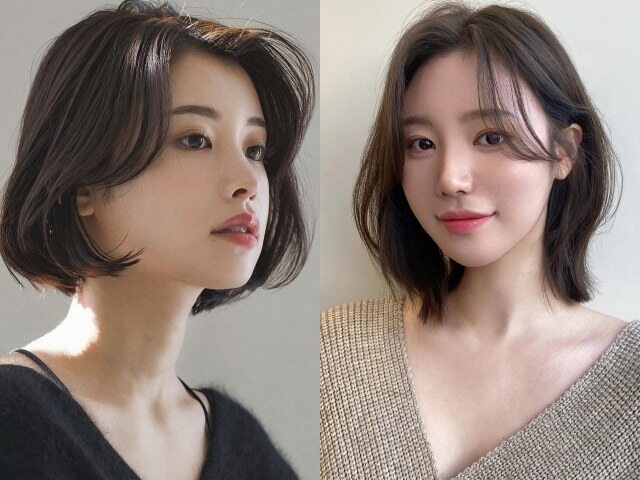 Layer ngắn trên cằm ôm gọn hai bên má, giúp mặt tròn, vuông thon gọn hơn. Dễ uốn cụp, tạo phong cách thanh lịch, năng động.