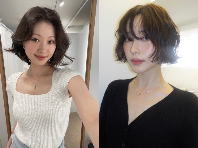 Layer uốn xoăn tạo độ bồng bềnh, che khuyết điểm hiệu quả. Sóng nhẹ giúp mặt dài đầy đặn, mặt tròn thon gọn, tăng vẻ nữ tính.