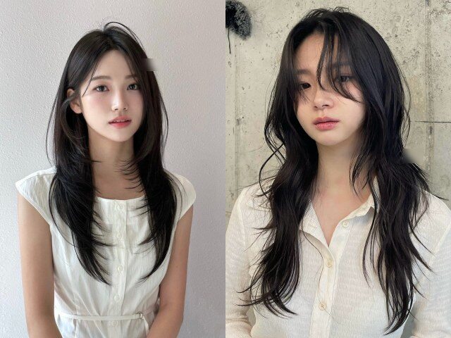 Tóc dài layer giúp mái tóc trông nhẹ, bồng bềnh tự nhiên, không bị nặng nề. Kiểu tóc giữ nét nữ tính, trẻ trung và dễ phối nhiều phong cách thời trang.