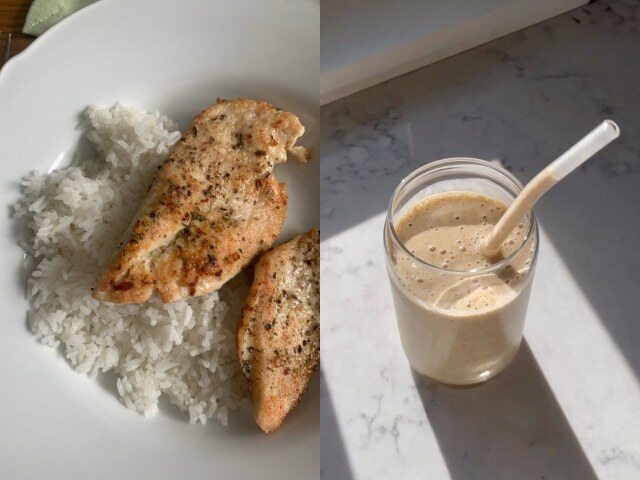 Bữa sáng giàu protein của Hwasa.