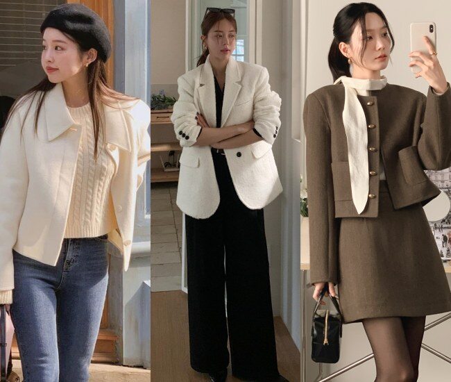 Áo khoác dạ với chất liệu rủ vừa phải và thiết kế linh hoạt hơn, mang lại cảm giác sang trọng nhưng nhẹ nhàng, phù hợp hơn cho những ngày đầu năm.